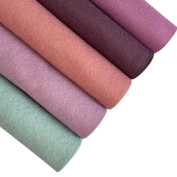 Mauve Mood 5 Sheet Wool Felt Bundle