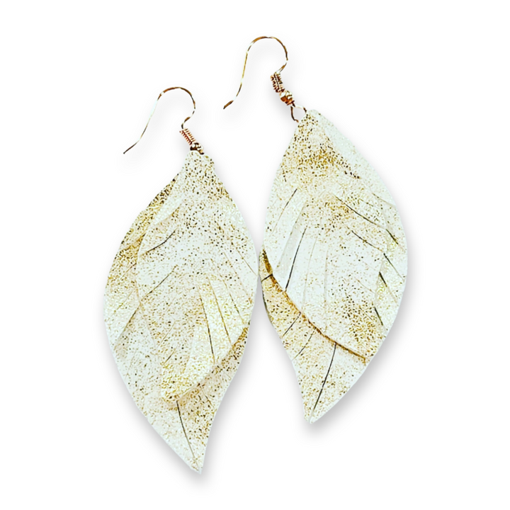 Boucle d'oreille feuille à franges torsadées, matrice de règle en acier