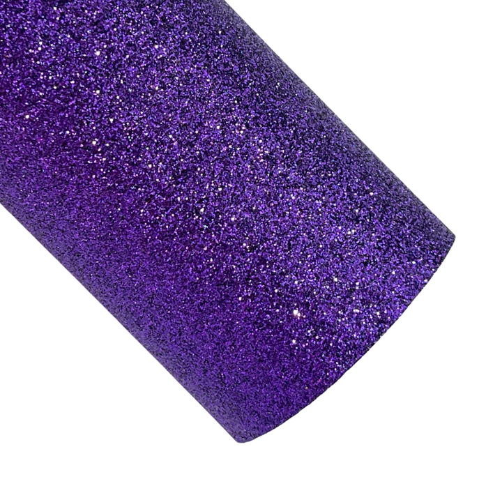 Royal Purple Fine Glitter Fabric Sheet Thin 0.65mm A4 or A5 Sheet - Great for Button Earrings
