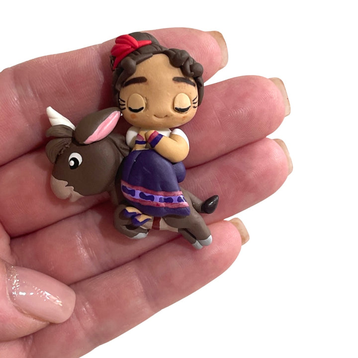 Enchanted Family Luisa on Donkey Bow Clay - Luxe Maker