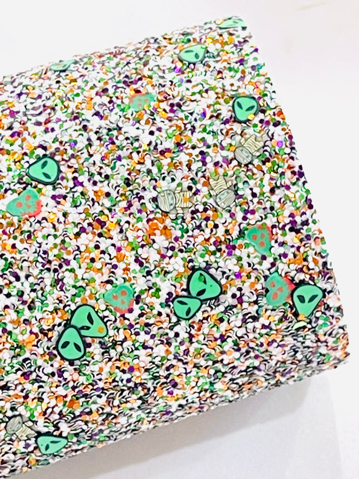 Alien Chunky Glitter Fabric Sheet
