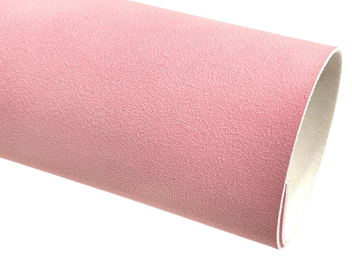 Feuille de similicuir en daim rose pâle