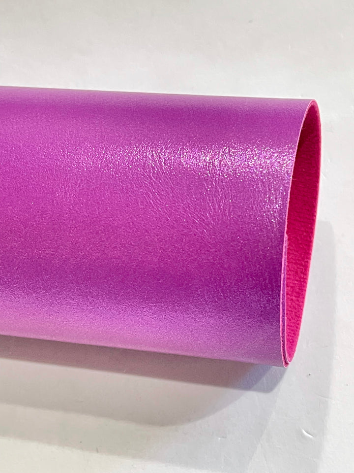 Magenta Pearl Smooth Faux Leatherette
