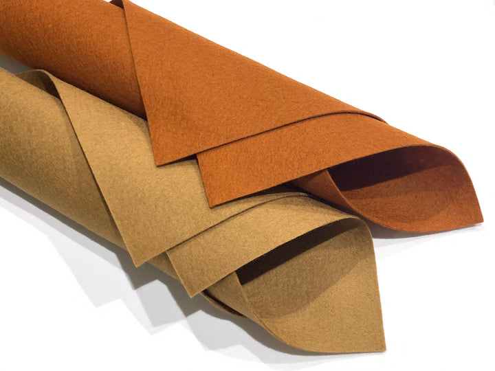 1mm Camel Merino Wool Felt A8 x 11" Sheet - No. 73