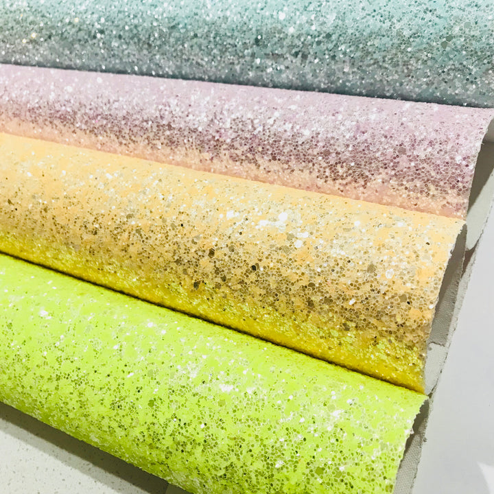 Feuille de grosses paillettes givrées Lemon Delight