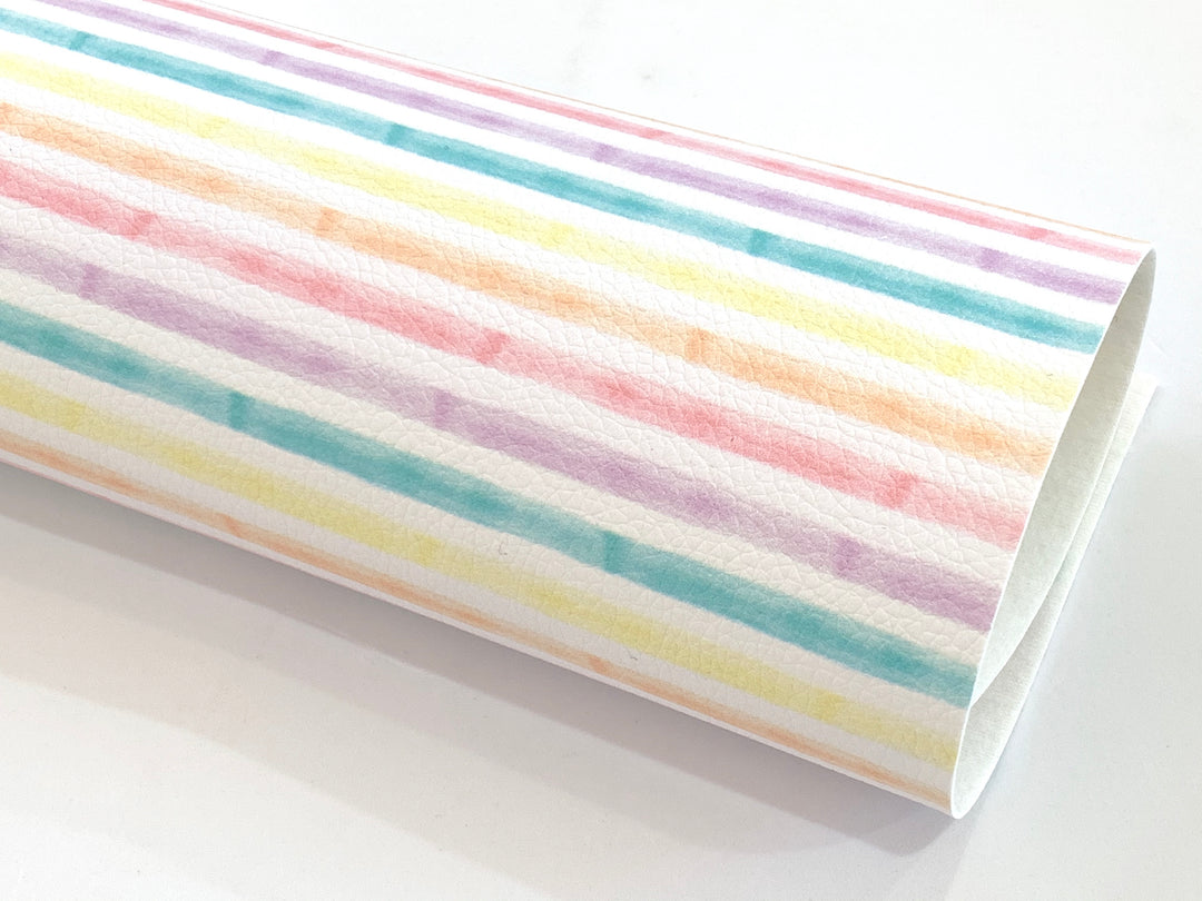 Pastel Stripes Leatherette Sheet