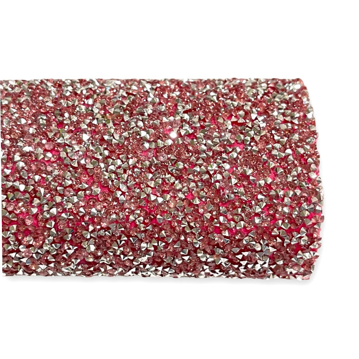 Tissu en toile incrusté de diamants roses pour toujours