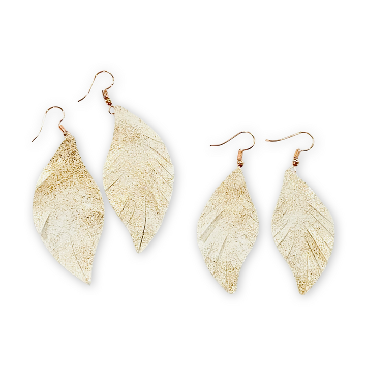 Boucle d'oreille feuille à franges torsadées, matrice de règle en acier