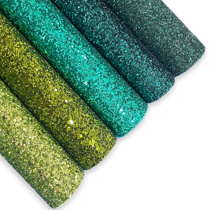 Jade Green Chunky Glitter - A5 sheet (last of stock)