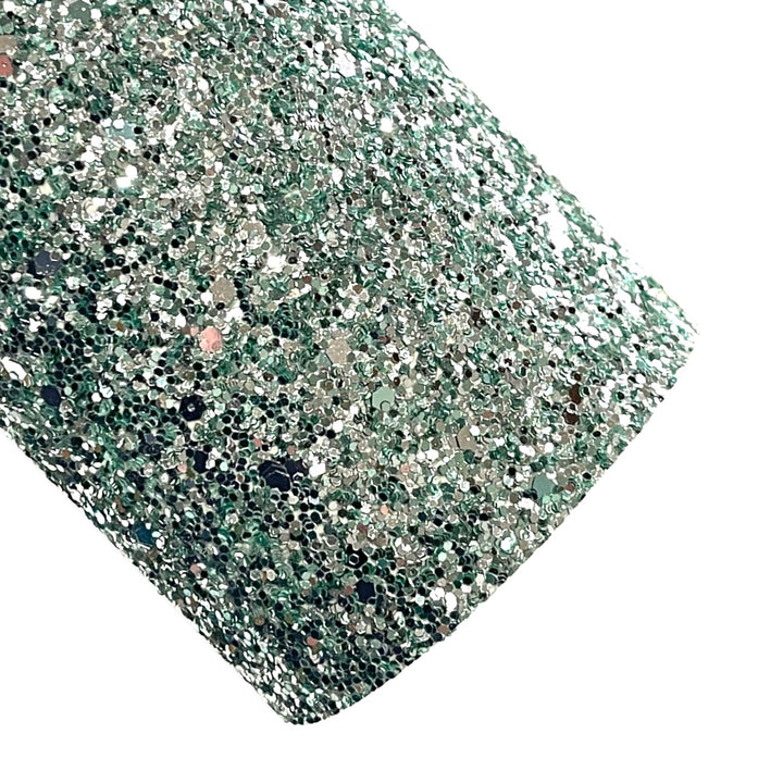 Teal Silver Shimmer Chunky Glitter