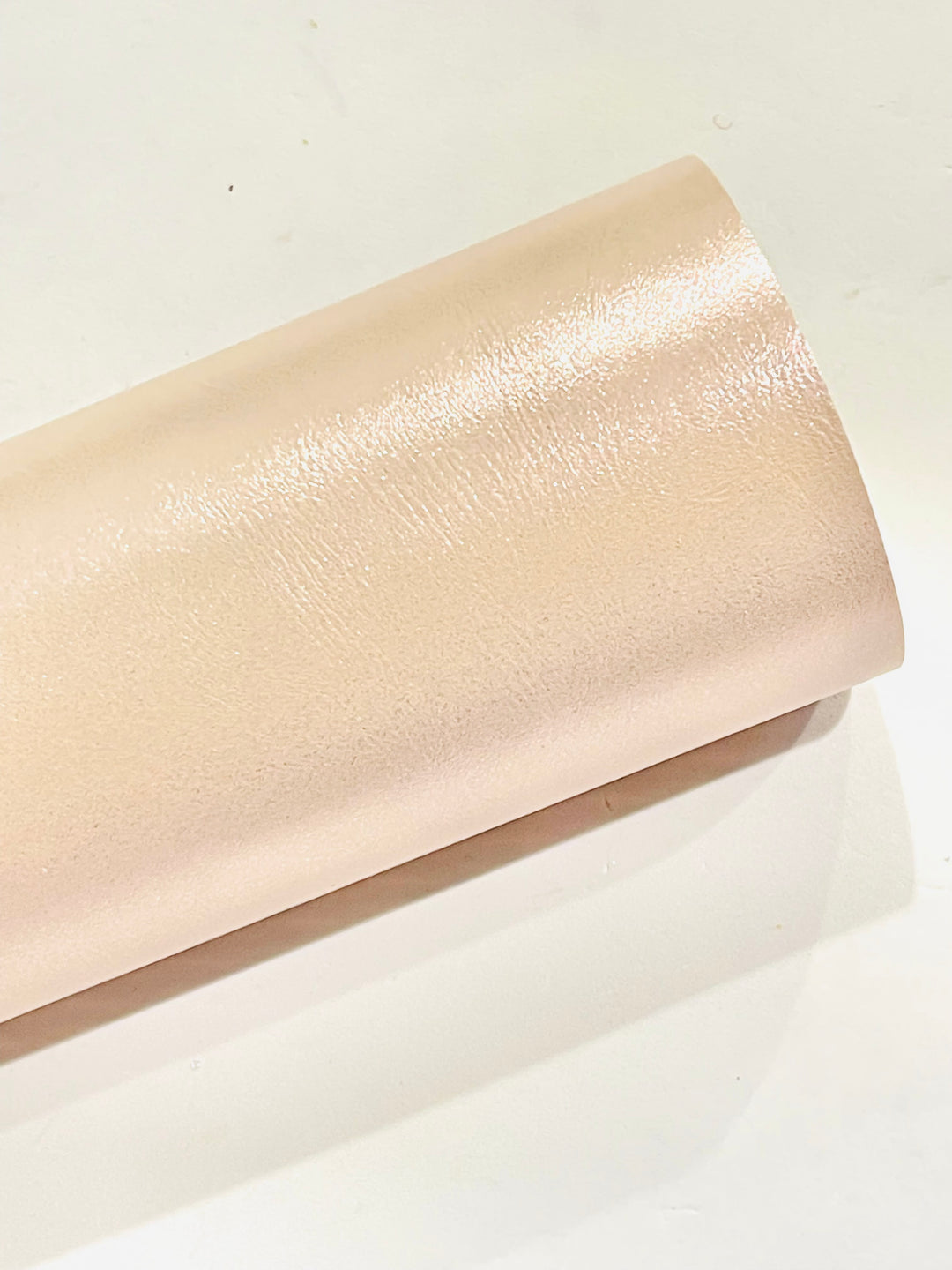 Soft Pink Pearl Smooth Faux Leatherette