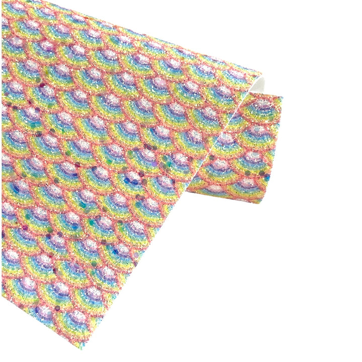 Paillettes épaisses en écailles de sirène arc-en-ciel