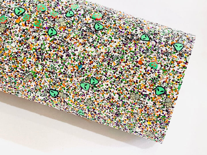 Alien Chunky Glitter Fabric Sheet