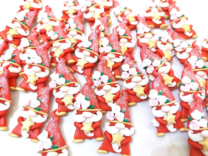 Red Christmas Gnome Bow Clay from our Enchanted Maker
