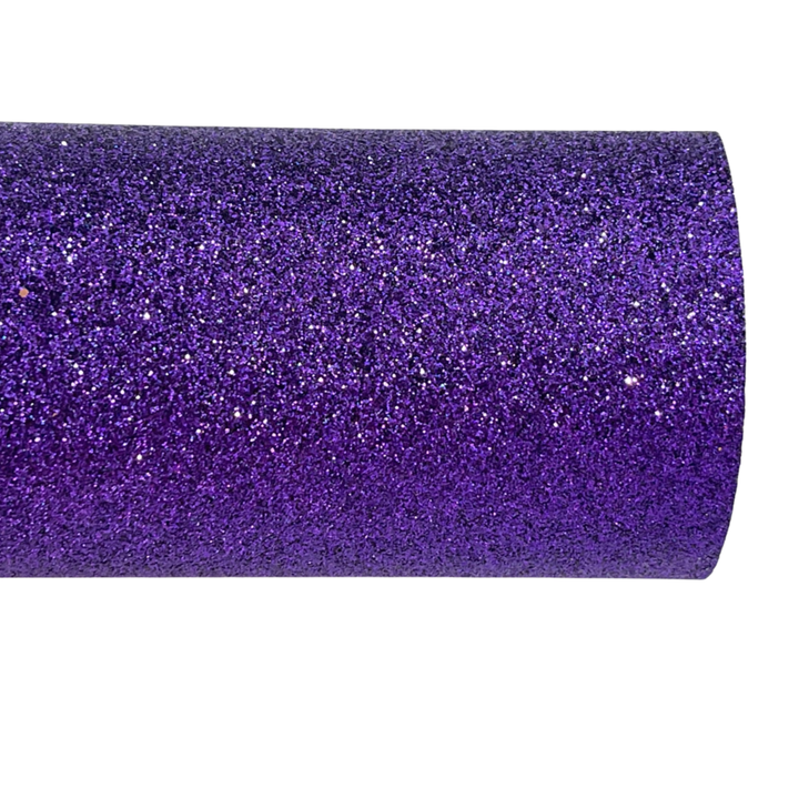Royal Purple Fine Glitter Fabric Sheet Thin 0.65mm A4 or A5 Sheet - Great for Button Earrings