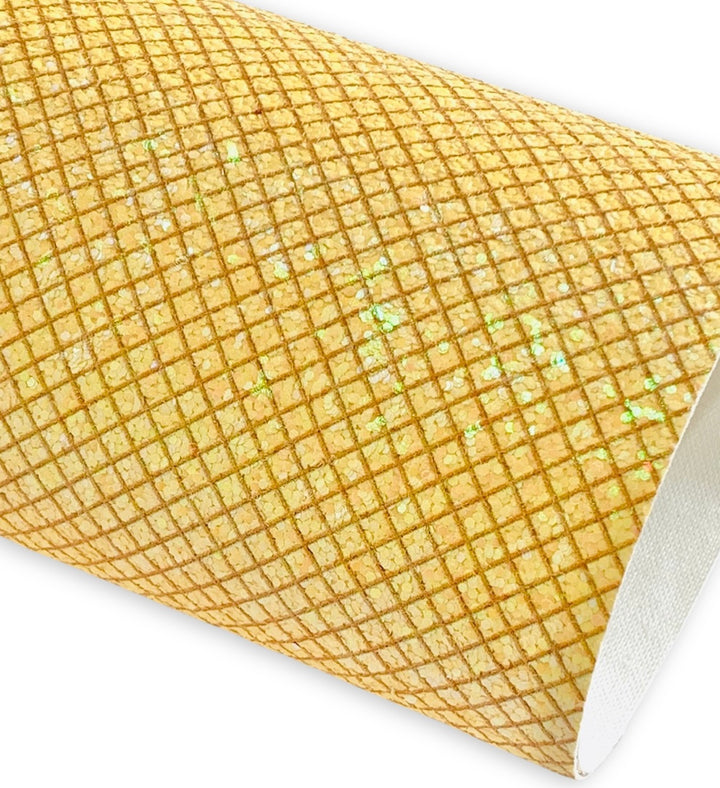 Similicuir gaufré à paillettes épaisses