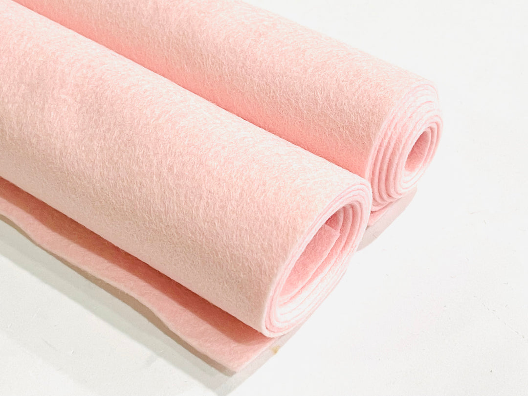 Barely Pink Merino Wool Felt Sheets and Yards
