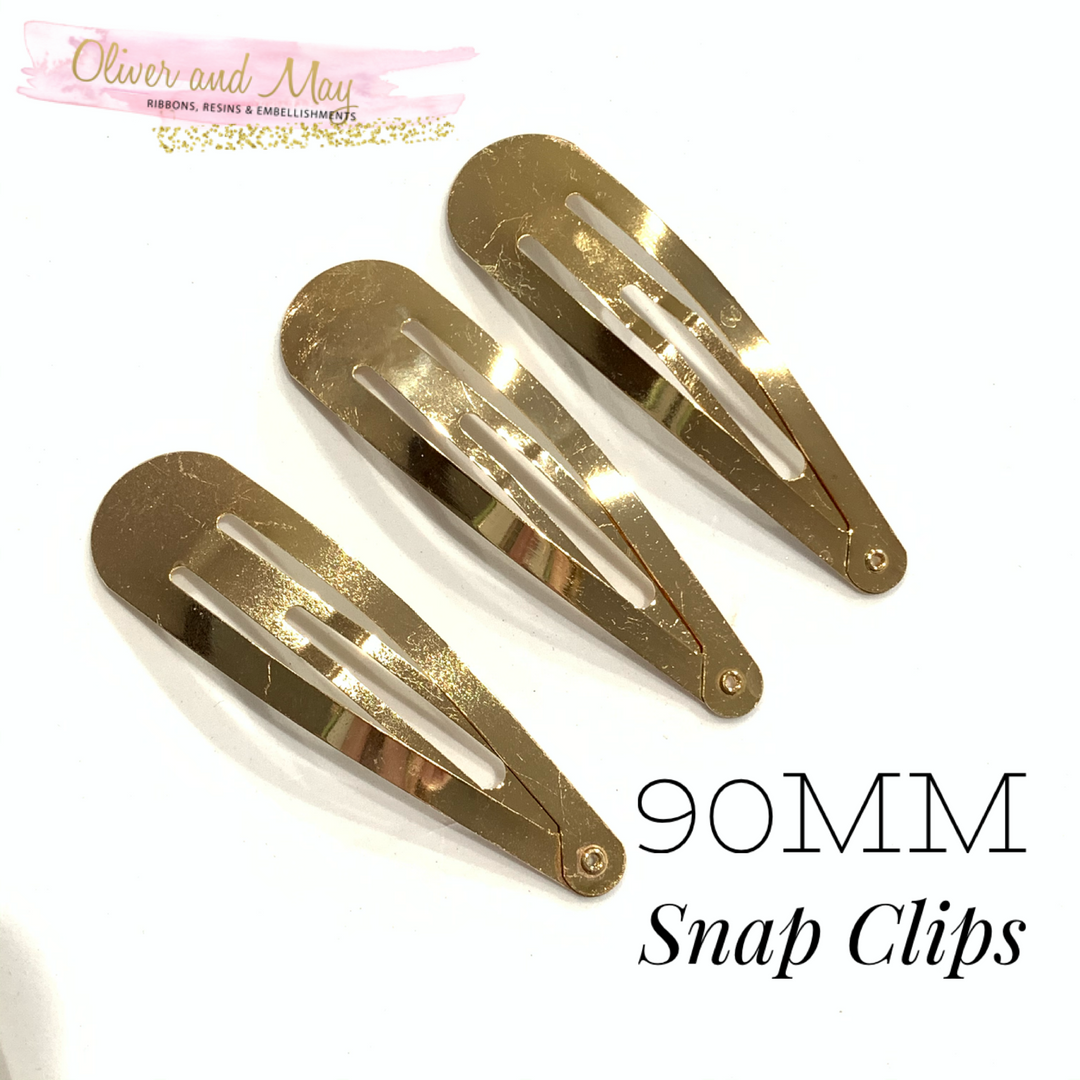 Clips à pression dorés de 90 mm dans un choix de tailles de paquet