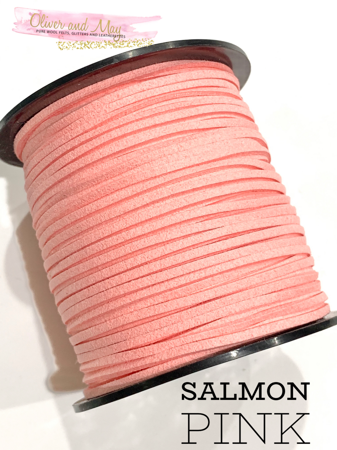 Cordon en Faux Suédine Rose Saumon - 5m