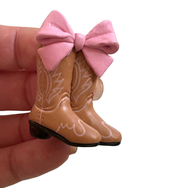 Cowgirl Boots Bow Clay from Temptress Maker