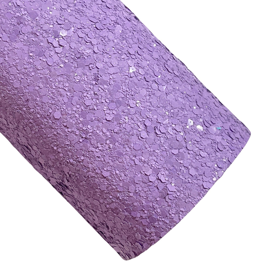 Glitter Flakes Light Purple Chunky Glitter Leather