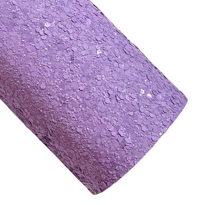 Glitter Flakes Light Purple Chunky Glitter Leather