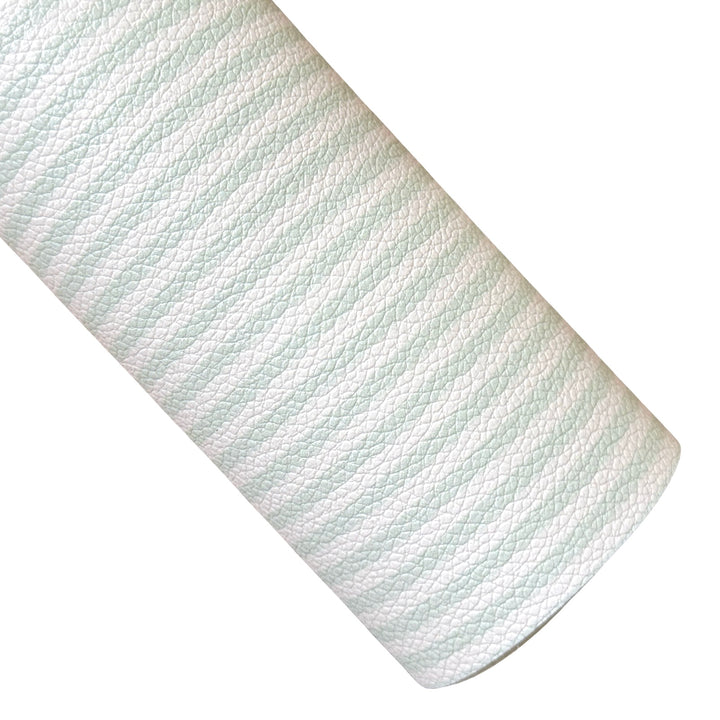 Mint Striped Faux Leather Sheet