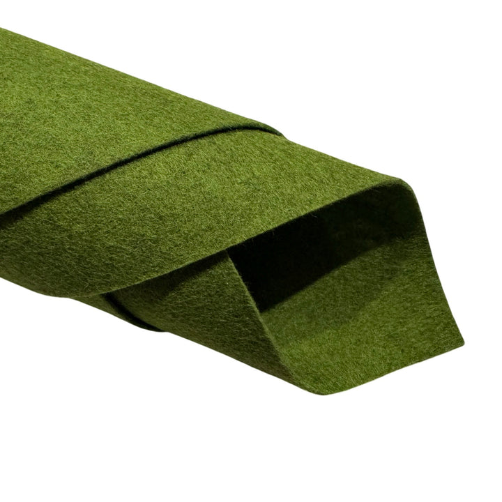 1mm Heather Moss Green Merino Wool Felt