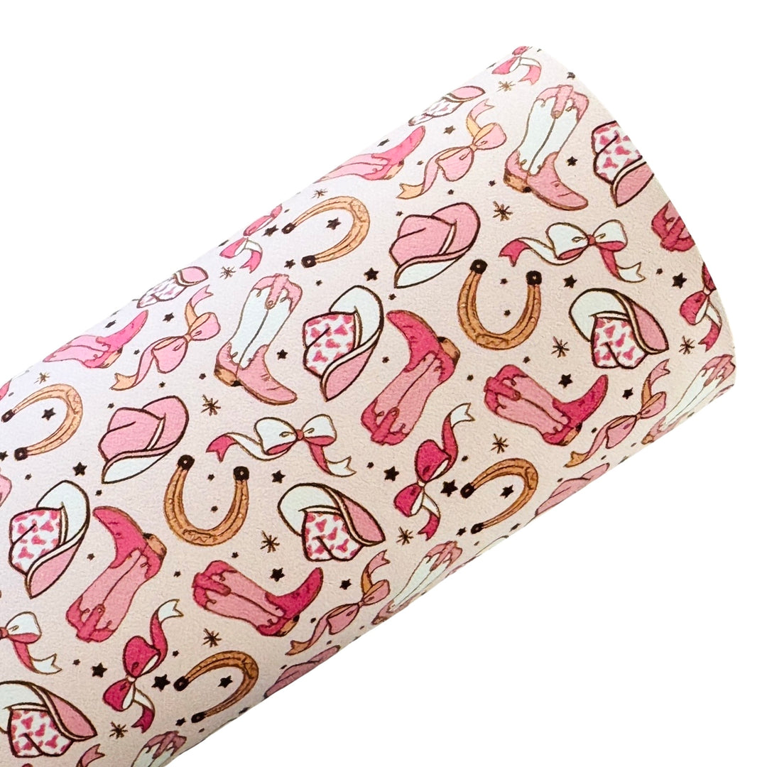 Bows and Cowgirls Smooth Leatherette - Muse Bloom Design