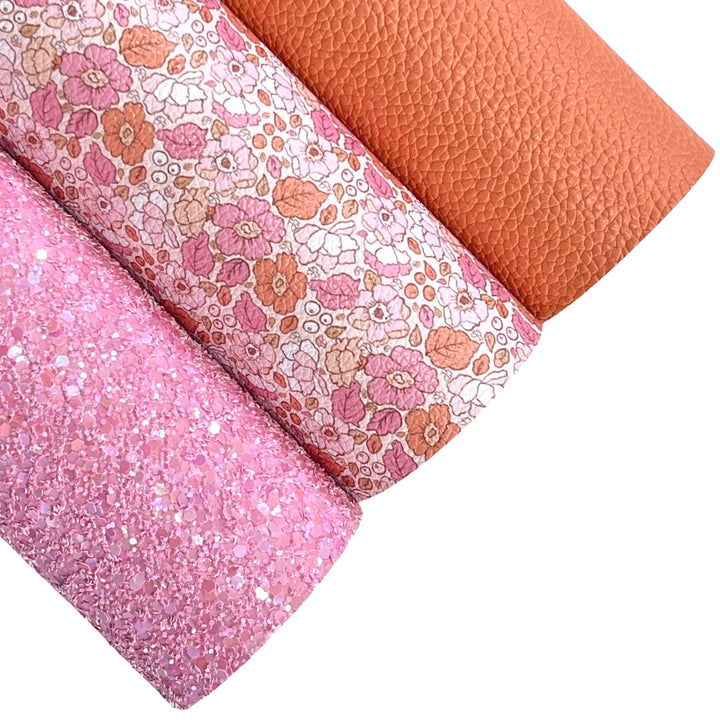 Aloha Blooms Glitter Leatherette Bundles