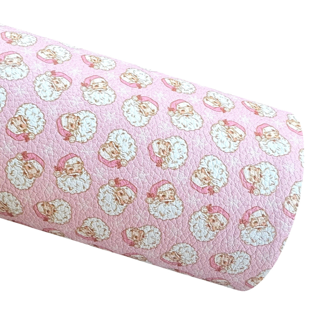 NEW Pink Santas Faux Leather Sheet
