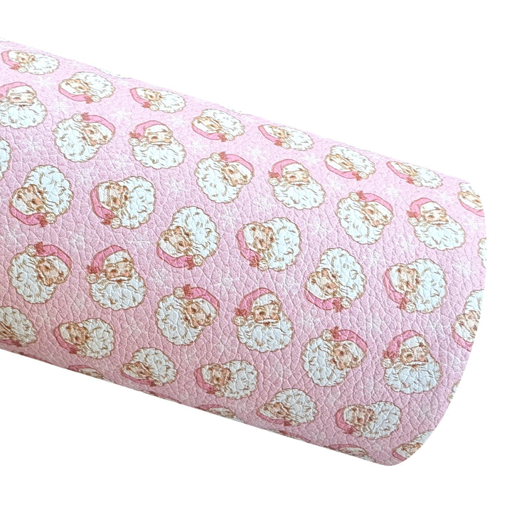 NEW Pink Santas Faux Leather Sheet