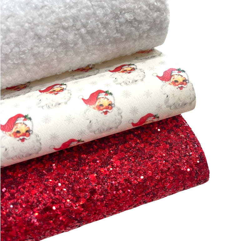 Retro Santa Fluff and Glitter Bundle