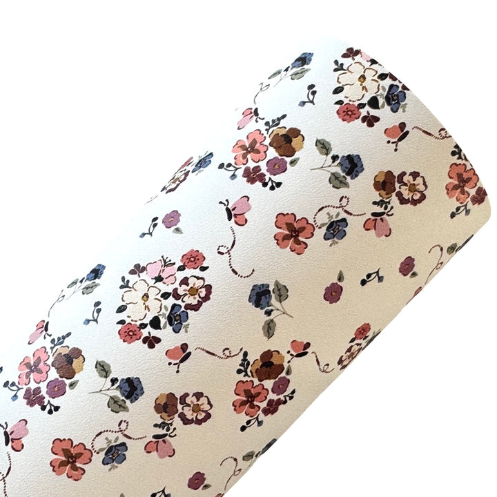 Butterfly Floral Smooth Leatherette - Muse Bloom Design