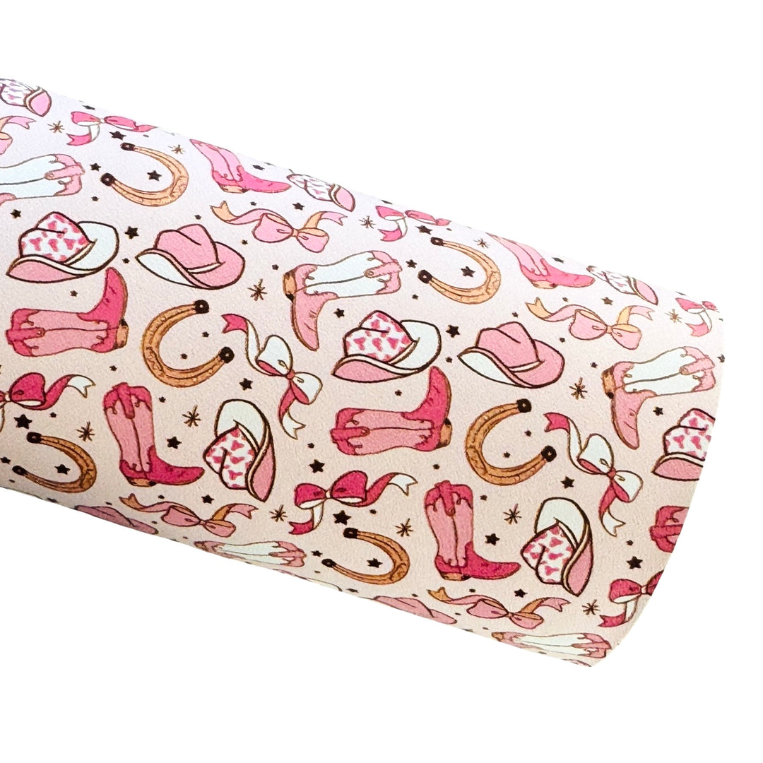 Bows and Cowgirls Smooth Leatherette - Muse Bloom Design