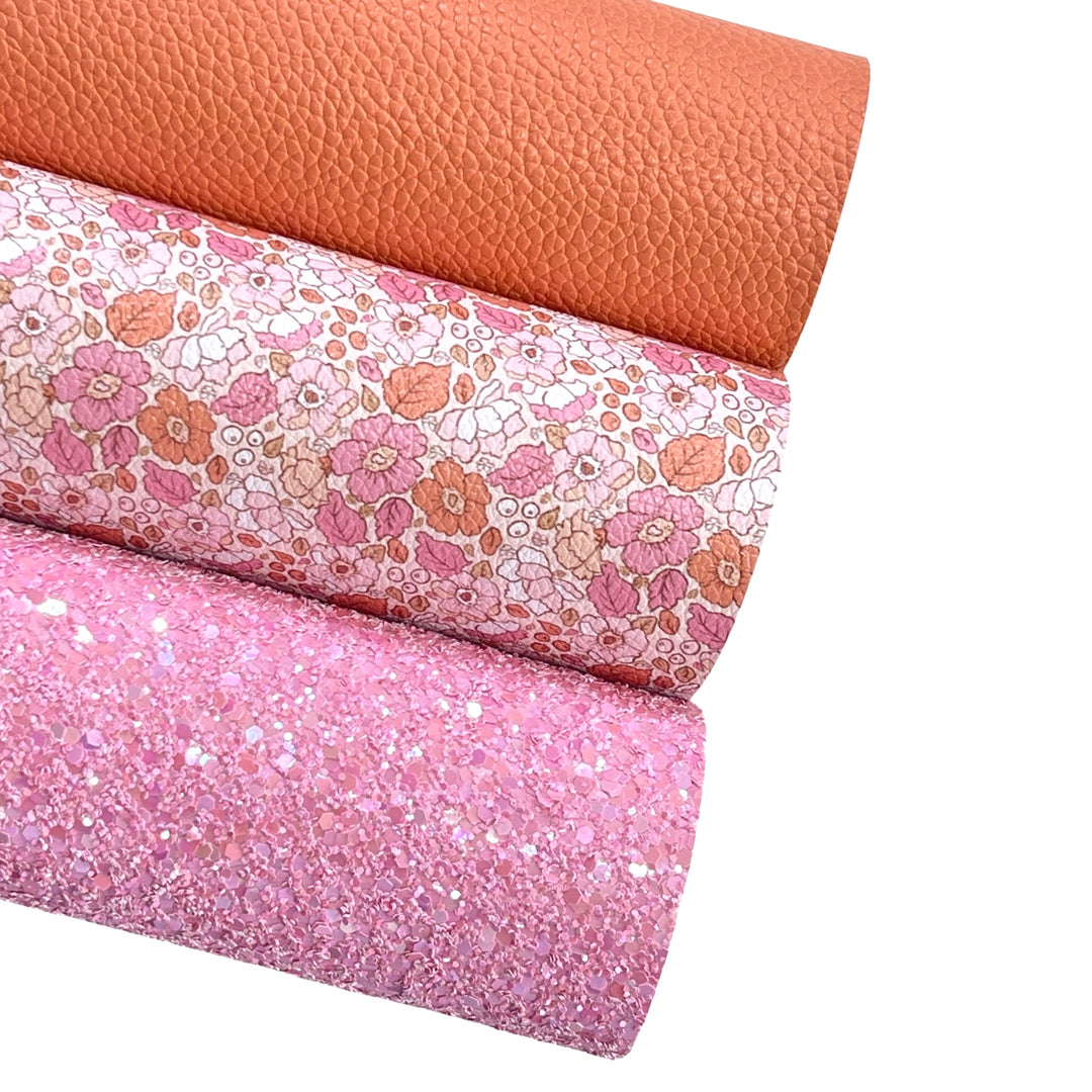 Aloha Blooms Glitter Leatherette Bundles