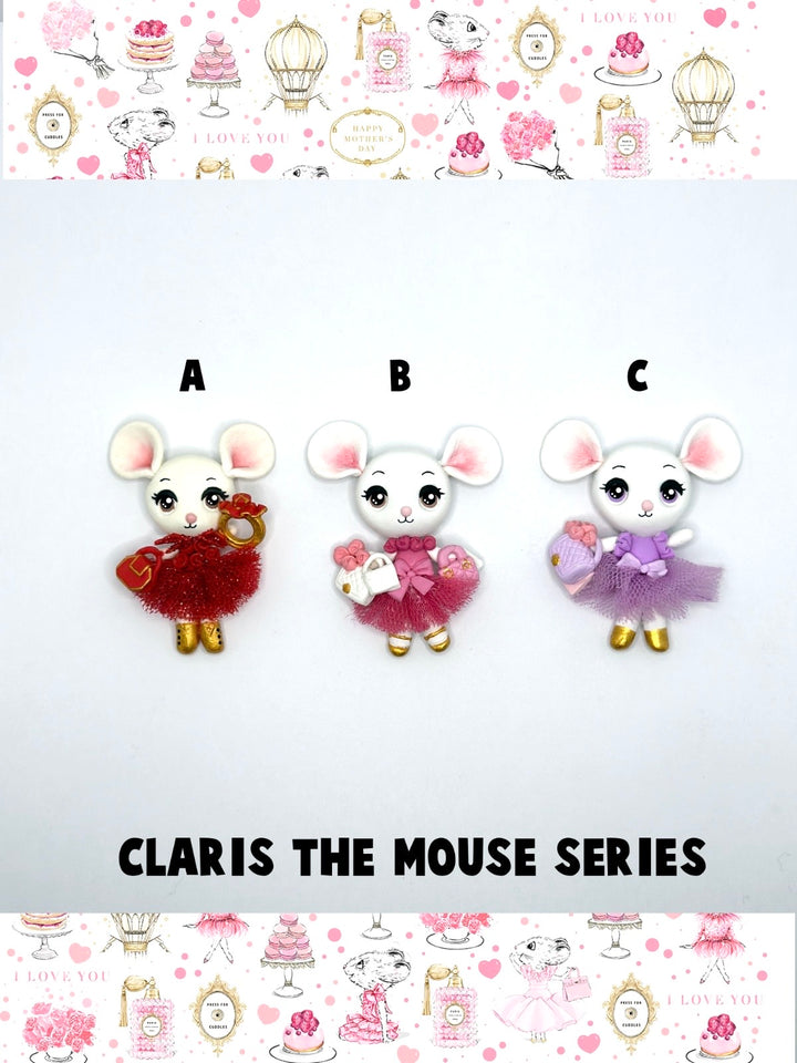 Chic Paris Mouse Bow Clay and Coordinated Bundle