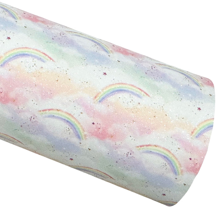 Magic Rainbows Shimmer Suede Leatherette