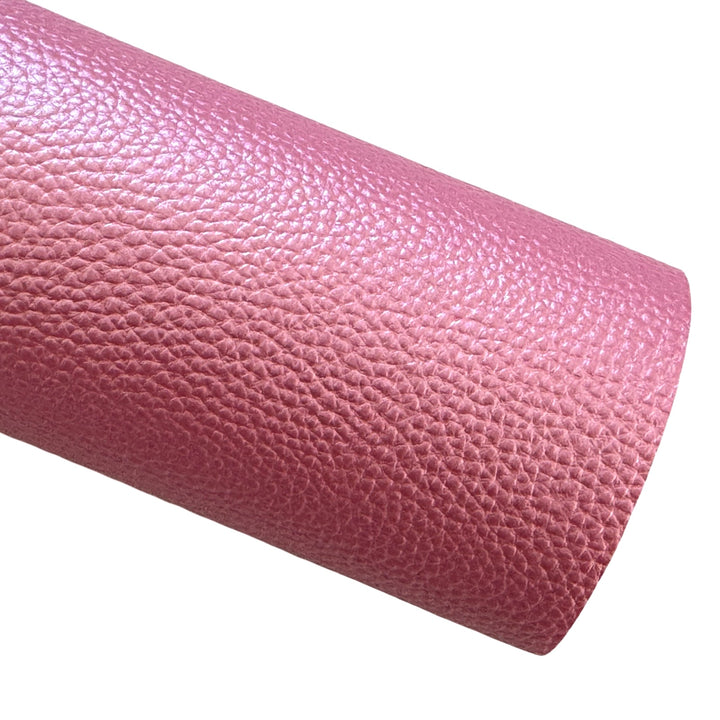 Pink Matte Metallic Faux Leather