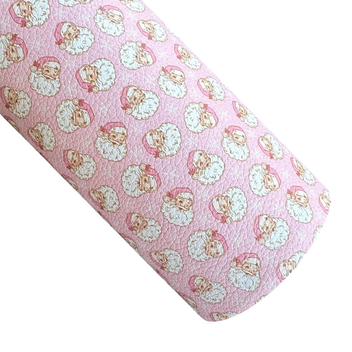 NEW Pink Santas Faux Leather Sheet