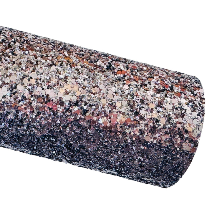 Pewter Premium Chunky Glitter Leather