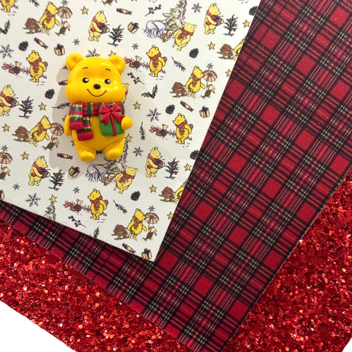 Christmas Honey Bear Custom Print Leatherette