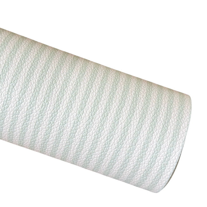 Mint Striped Faux Leather Sheet