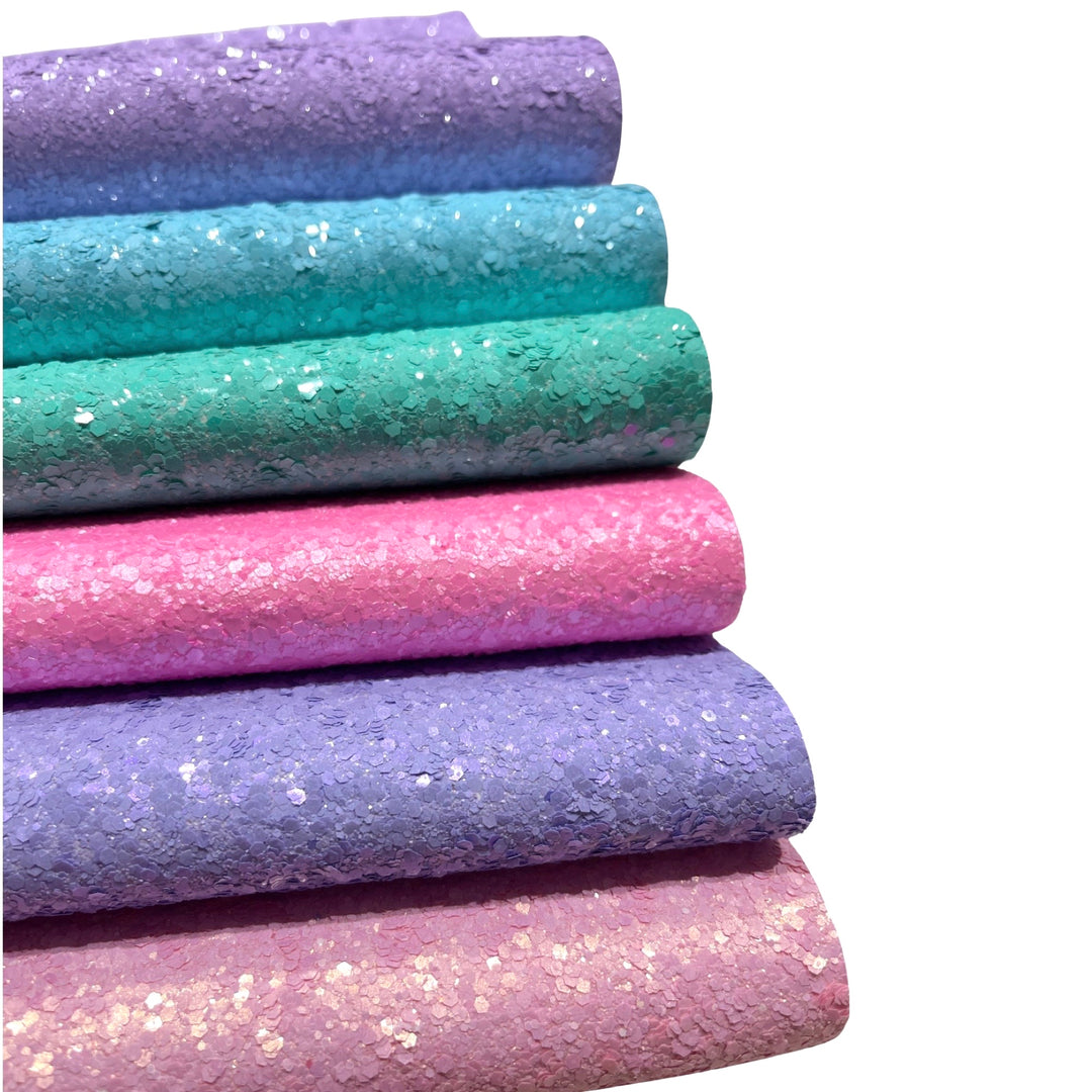 Glitter Flakes Light Purple Chunky Glitter Leather