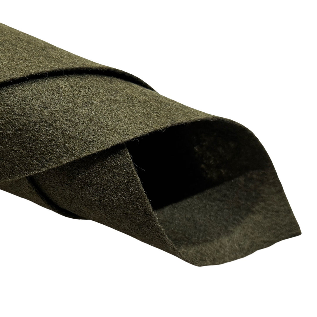 NEW Army Green Heather Merino Wool Felt G1-448