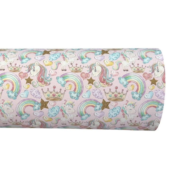 I Love Unicorns Shimmer Suede Leatherette