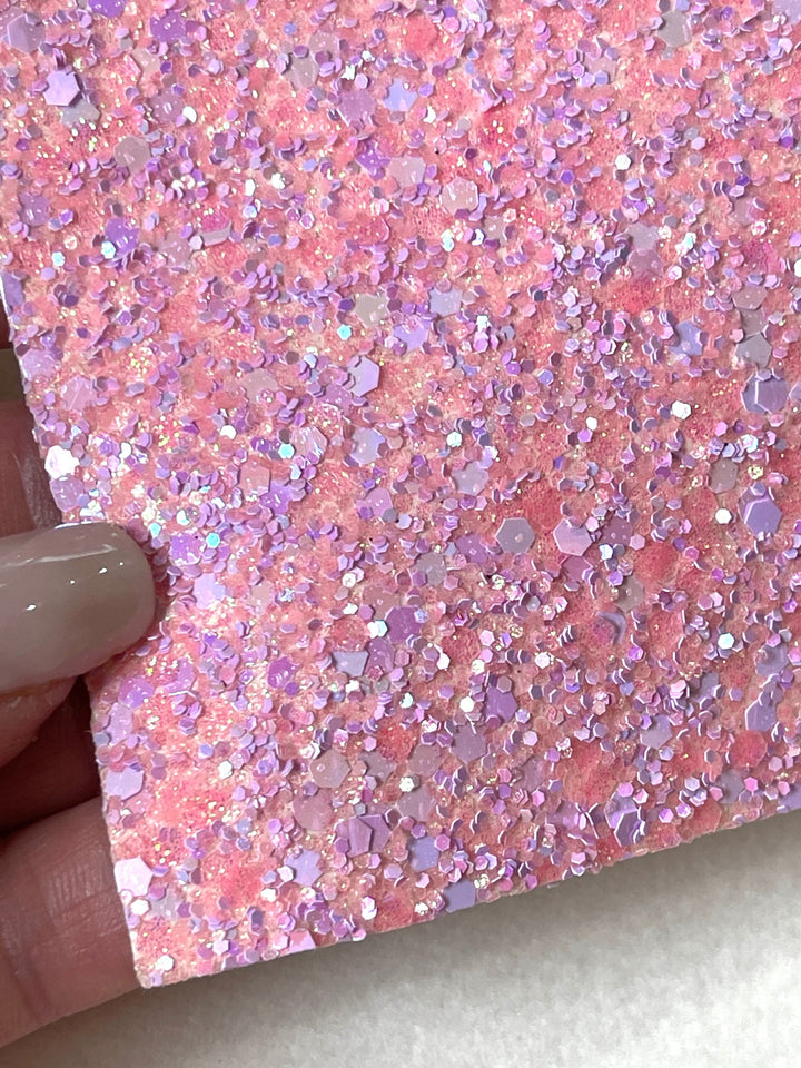 Pink Party Chunky Glitter Leather