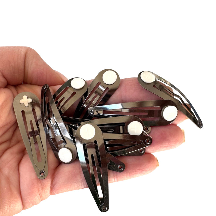 Coloured Snap Clips with Glue Pads - 50mm