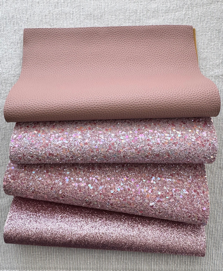 NEW Moody Pinks Chunky Glitter and Leatherette Bundle