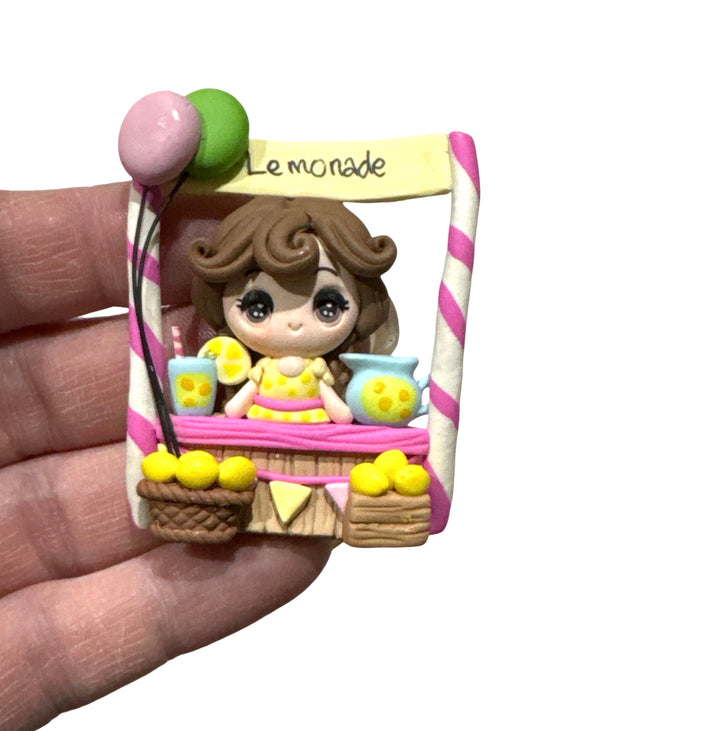 Brunette Lemonade Stand Bow Clay Temptress Maker - Lemonade Series